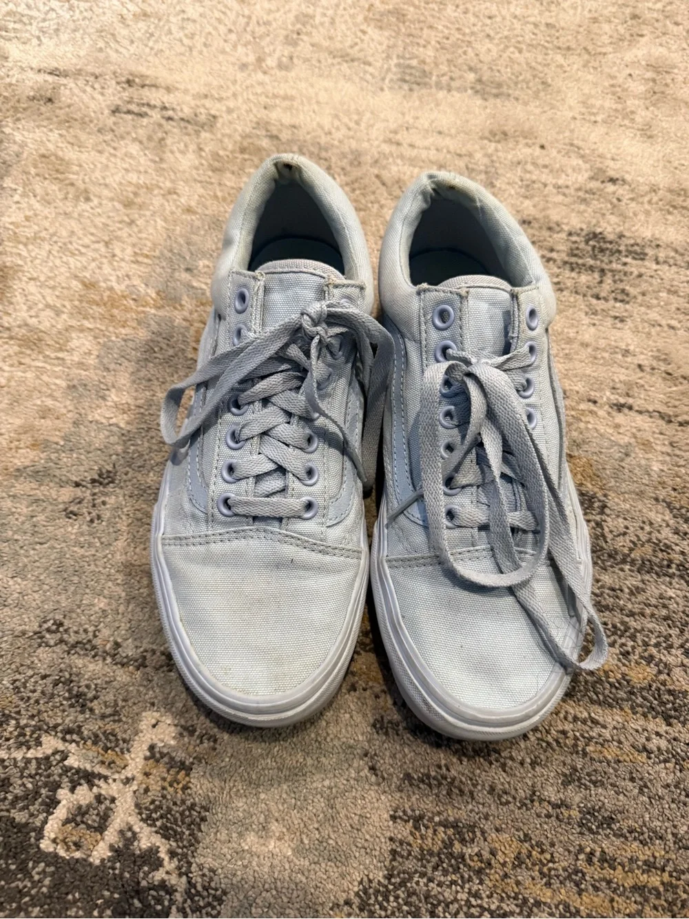 Vans Light Blue Canvas Low-Top Sneakers
